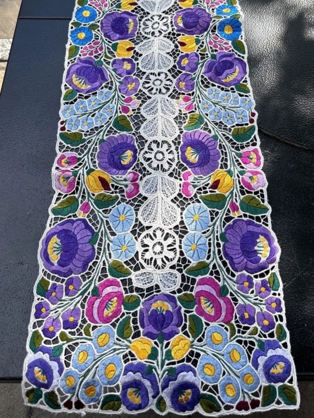 Brand new Kalocsa Hungarian hand embroidered table cover